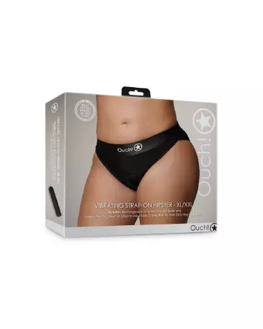 Image du Vibrating Strap-on Hipster XL/XXL Noir de Ouch! by Shots, gode ceinture ajustable-2