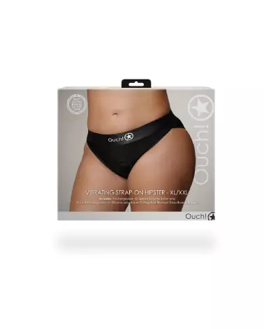 Image du Vibrating Strap-on Hipster XL/XXL Noir de Ouch! by Shots, gode ceinture ajustable-3