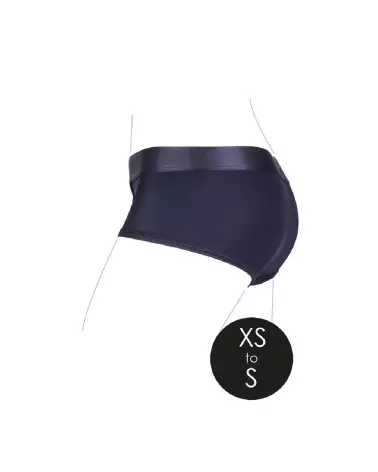 Vibrating Strap-on Brief Ouch! by Shots en noir taille XS/S pour confort et plaisir-7