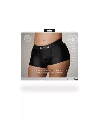Vibrating Strap-on Boxer XL/XXL Black d'Ouch sur fond neutre-3