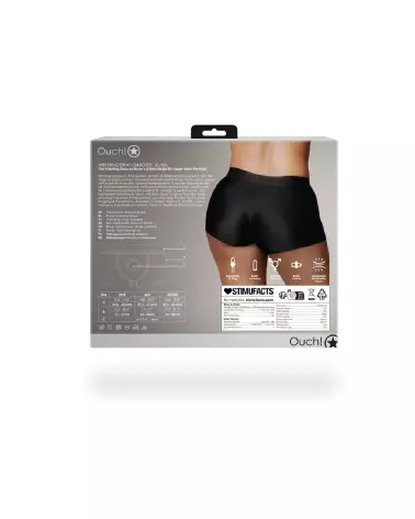Vibrating Strap-on Boxer XL/XXL Black d'Ouch sur fond neutre-4