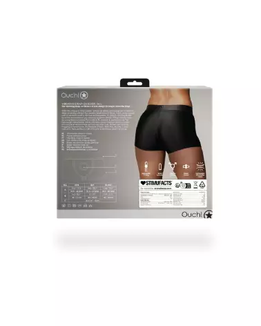 Vibrating Strap-on Boxer M/L Black Ouch! by Shots - Godes Ceintures-4