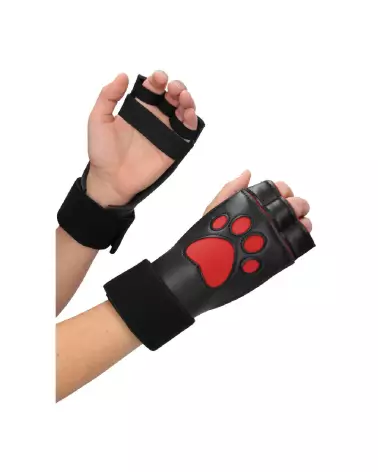Gants en néoprène motif patte de chiot rouge Ouch! by Shots-7