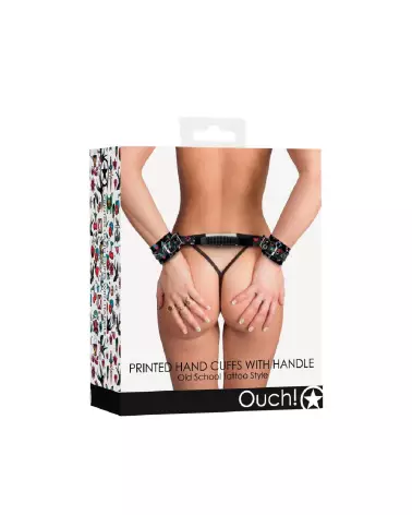 Image Menottes Imprimées avec Poignée de Ouch! by Shots pour jeux de bondage-2