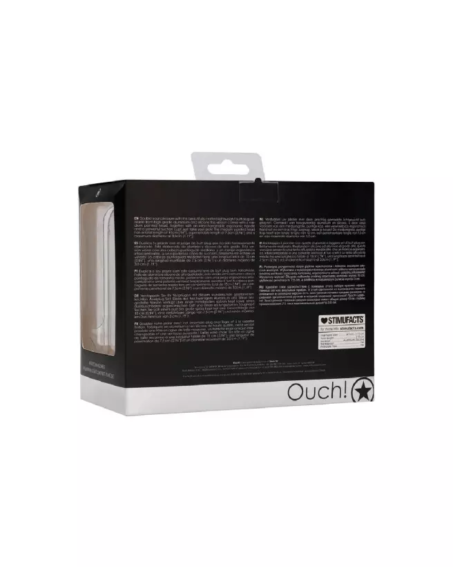 Set de Plugs Anaux Interchangeables Medium Ouch! by Shots avec bout arrondi-3