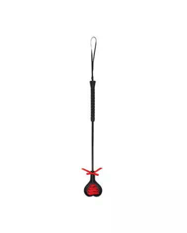 Crop en forme de cœur avec dentelle rouge de Ouch! by Shots pour jeux de bondage-1