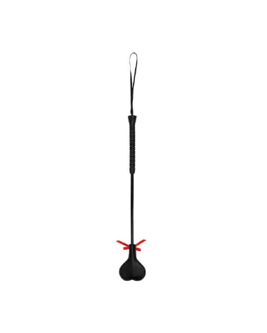Crop en forme de cœur avec dentelle rouge de Ouch! by Shots pour jeux de bondage-2