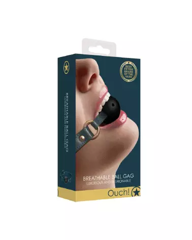 Photo du Baillon Breathable Ball Gag de Ouch! by Shots en silicone, parfait pour BDSM-2