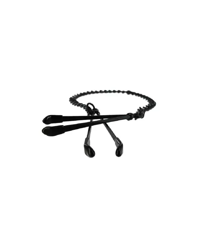 Image des pinces à tétons Tweezer Nipple Clamps Reign Noir par XR Brands pour BDSM-3