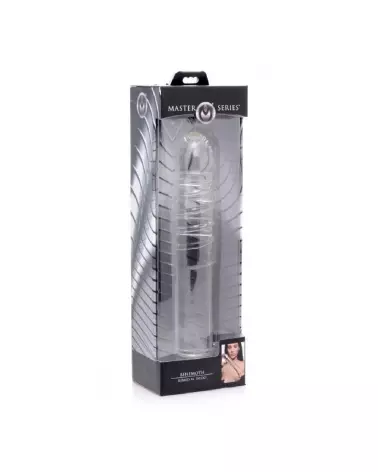 Behemoth Ribbed XL Dildo de XR Brands en action, jouet sexuel texturé pour plaisir intense-2
