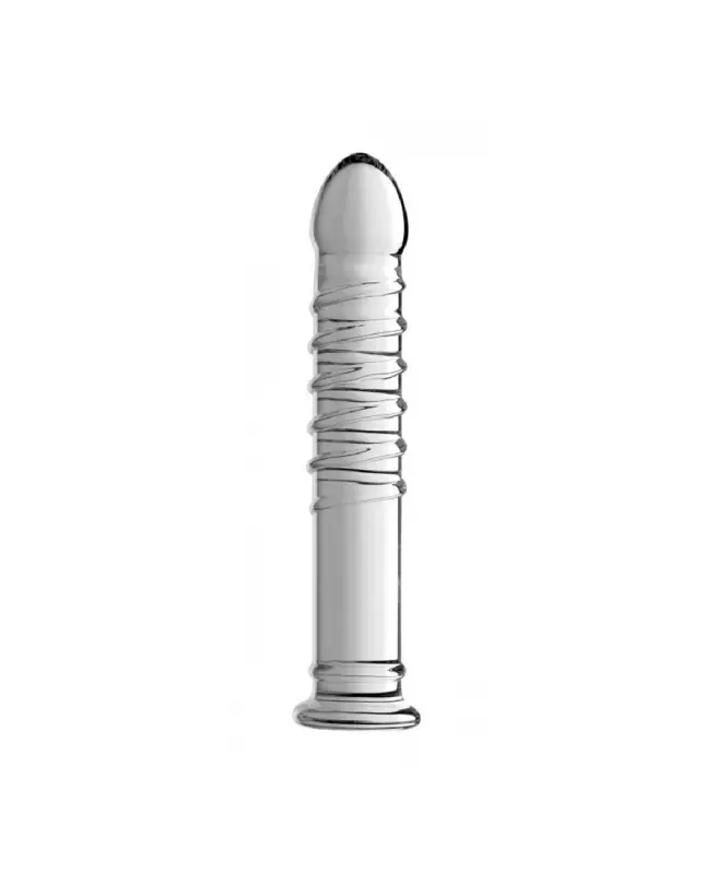 Behemoth Ribbed XL Dildo de XR Brands en action, jouet sexuel texturé pour plaisir intense-4