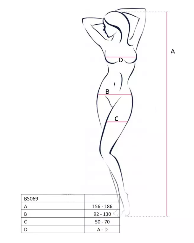 Bodystocking noir BS069B de Passion Lingerie en résille élégante-2