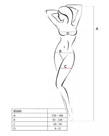 Bodystocking noir BS069B de Passion Lingerie en résille élégante-2