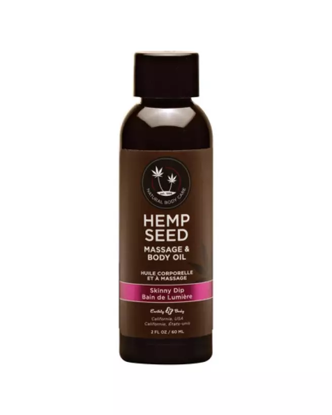 Image de l'Huile de Massage Skinny Dip par Earthly Body, cosmétique hydratante et nourrissante-1