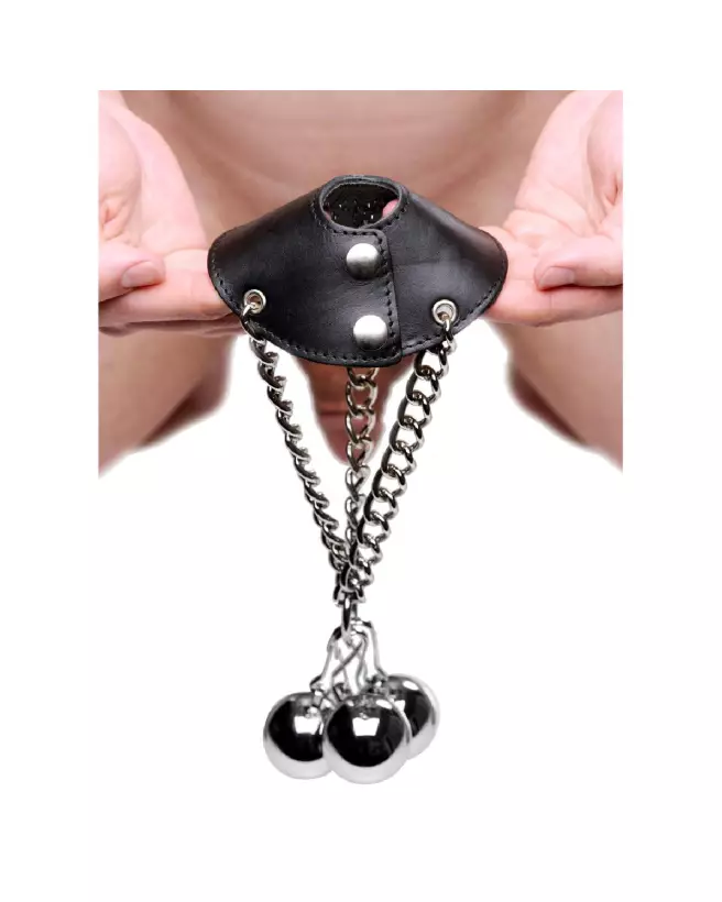 Parachute Ball Stretcher with Spikes de XR Brands pour sensations intenses-2