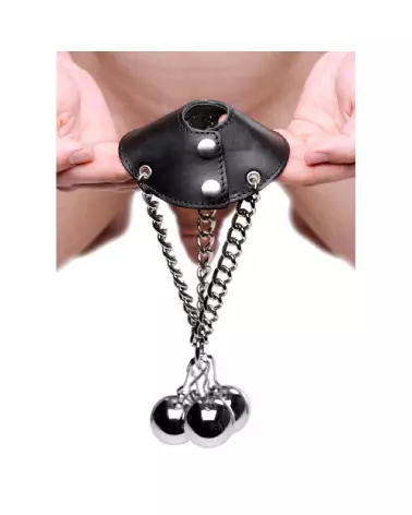 Parachute Ball Stretcher with Spikes de XR Brands pour sensations intenses-2