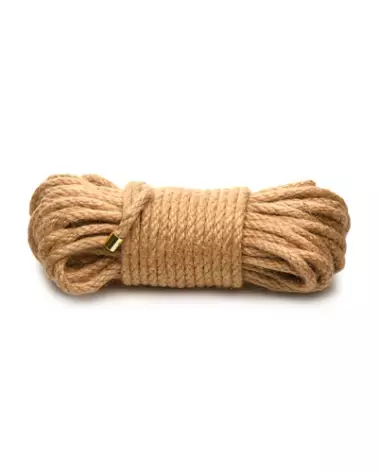 Image de corde Shibari en jute tressé de XR Brands, idéale pour bondage de qualité-1