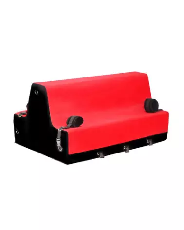 Banc Love Bench Rouge XR Brands dans jardin-1