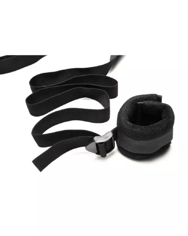 Système de Contrainte Lover's Bed Restraint Noir XR Brands en Métal-7