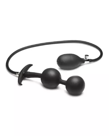 Plug anal gonflable Ass Rattler XR Brands en silicone noir-5