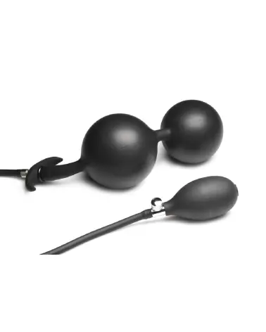 Plug anal gonflable Ass Rattler XR Brands en silicone noir-7