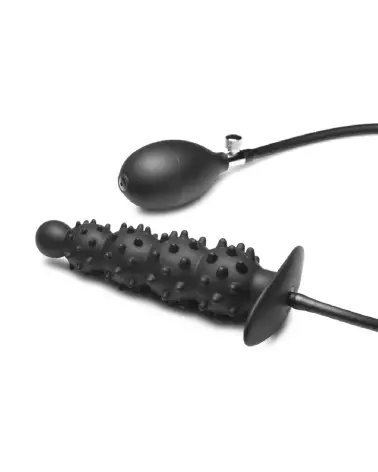 Image du Plug Anal Gonflable Nubbed Ass Puffer de XR Brands en Silicone Noir-5