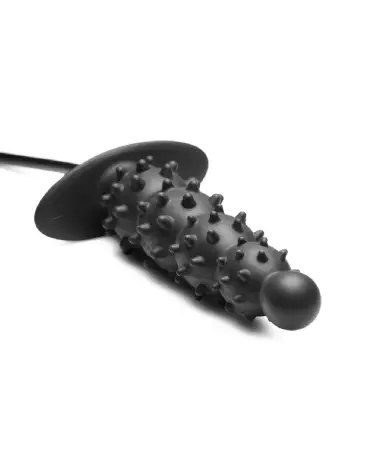 Image du Plug Anal Gonflable Nubbed Ass Puffer de XR Brands en Silicone Noir-6