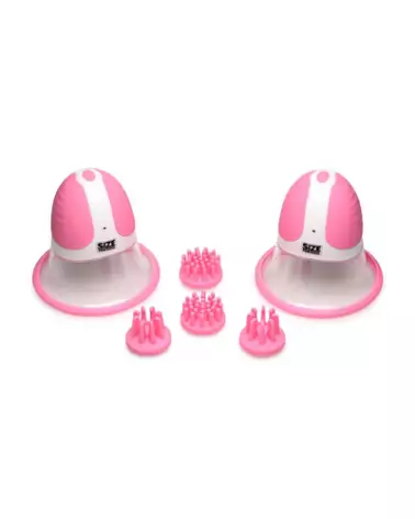XR Brands Silicone Nipple Suckers avec Attachements Rotatifs-1