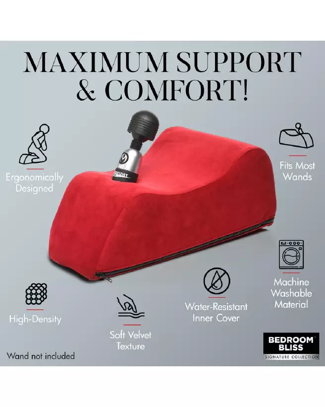 Image du Coussin Érotique Deluxe Wand Saddle Rouge par XR Brands-7