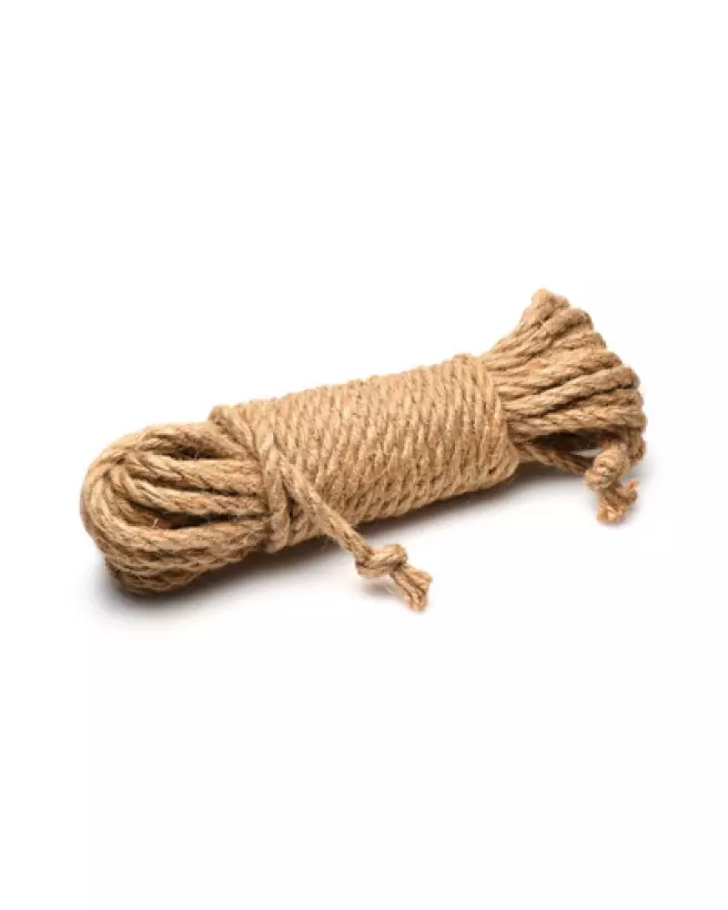 Corde de bondage Shibari en jute Tied Up par XR Brands, 25 ft / 7,6 m-1