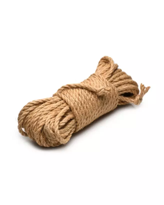 Corde de bondage Shibari en jute de XR Brands, 50 pieds, résistante et souple-1