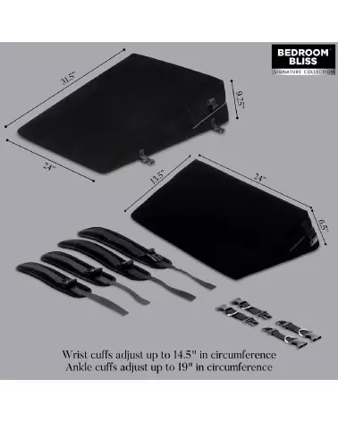 Image du Set de Coussins Bondage Noir XR Brands pour jeux érotiques-7