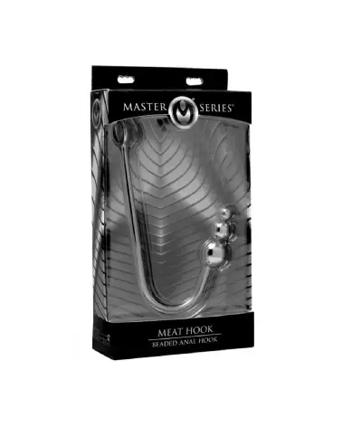 Crochet anal avec perles en acier de XR Brands pour stimulation BDSM-2