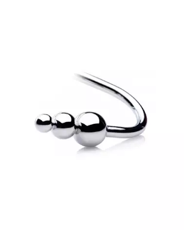 Crochet anal avec perles en acier de XR Brands pour stimulation BDSM-5