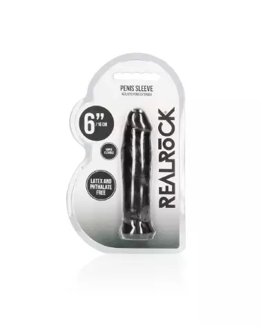 Gaine pénis RealRock Shots 16 cm confortable et extensible-2