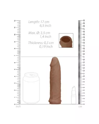 Gaine Pénis RealRock by Shots 6/16 cm pour augmentation taille et endurance-7