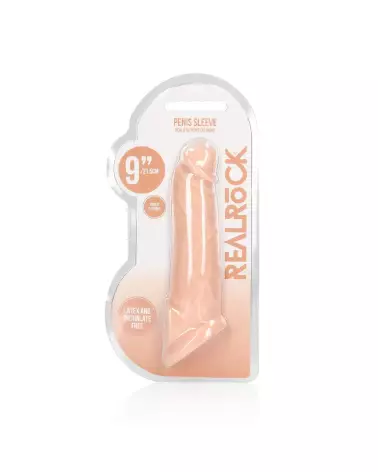 Gaine Pénis Extenseur RealRock 23 cm en Silicone Haute Qualité-2