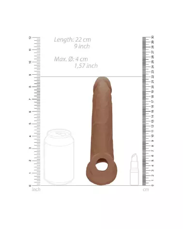 Gaine Penis Sheath 9/23 cm RealRock by Shots pour agrandissement-7