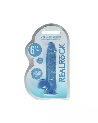 Dildo réaliste avec testicules Jelly 15 cm de RealRock by Shots-2
