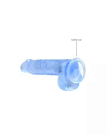 Dildo réaliste avec testicules Jelly 15 cm de RealRock by Shots-5