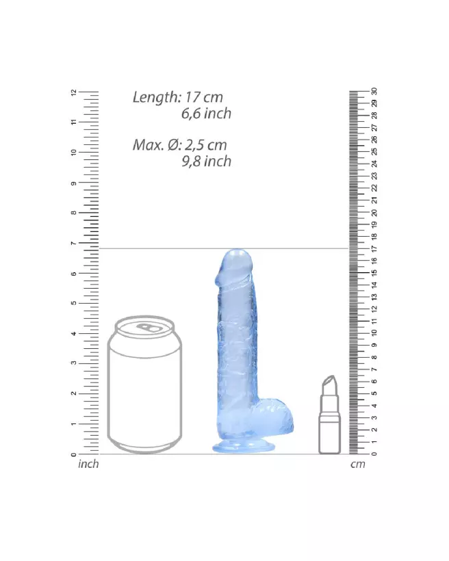 Dildo réaliste avec testicules Jelly 15 cm de RealRock by Shots-6