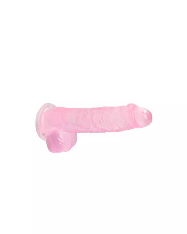 Dildo réaliste avec testicules RealRock by Shots en Jelly de 15 cm-4