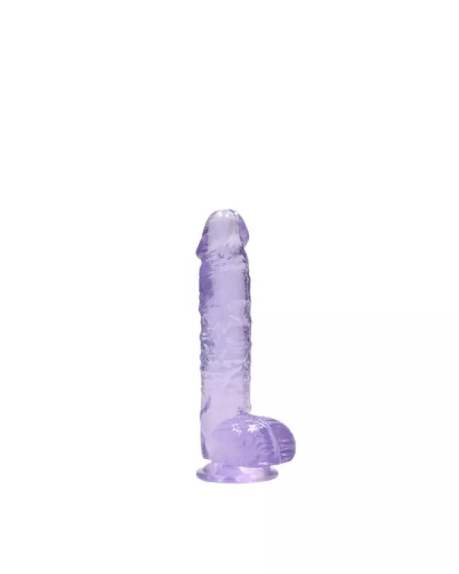 Dildo réaliste avec testicules RealRock by Shots en Jelly, sensation naturelle et détaillée-1