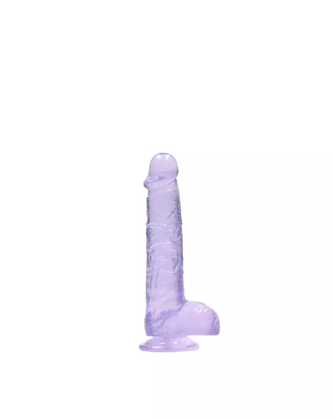 Dildo réaliste avec testicules RealRock by Shots en Jelly, sensation naturelle et détaillée-3