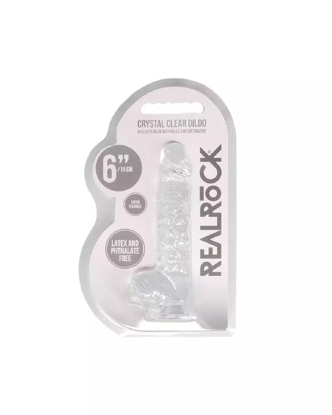 Image du Dildo Réaliste avec Testicules Jelly de RealRock by Shots - 15 cm-2