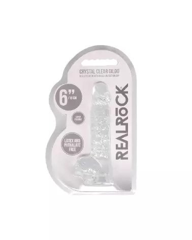 Image du Dildo Réaliste avec Testicules Jelly de RealRock by Shots - 15 cm-2