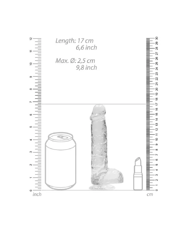 Image du Dildo Réaliste avec Testicules Jelly de RealRock by Shots - 15 cm-6