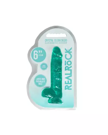 Dildo réaliste avec testicules RealRock by Shots en Jelly 6 pouces-2