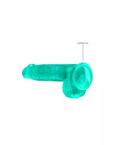 Dildo réaliste avec testicules RealRock by Shots en Jelly 6 pouces-5