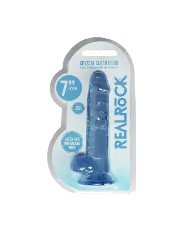 Dildo réaliste avec testicules Jelly 17 cm marque RealRock by Shots-2